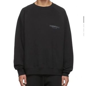 ESSENTIALS Black Pullover Sweatshirt
